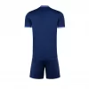 Simple Vintage Blue Soccer Jersey Set Customization